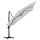 Garden Sanctuary Large Square Canopy Rotating Outdoor Cantilever Parasol
