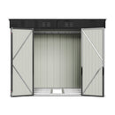 4*8FT/6*8FT Outdoor Galvanized Steel Storage Shed with Dual Doors