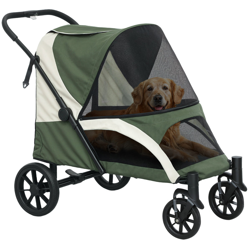 PawHut Easy Folding Pet Stroller for Large Dogs