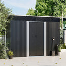 Breeins Sliding Door Metal Storage Shed With Windows