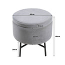 Livingandhome Contemporary Velvet Storage Ottoman