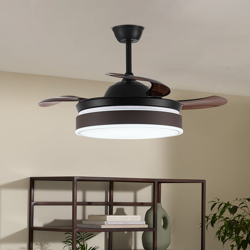 Cottonfy UK Retractable Blade Ceiling Fan with Light