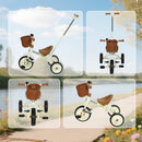 AIYAPLAY Toddler Trike with Adjustable Parent Handle Basket for Kids