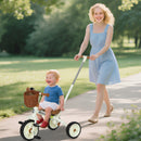 AIYAPLAY Toddler Trike with Adjustable Parent Handle Basket for Kids