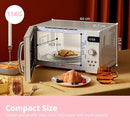 Comfee 800W 21L Retro Microwave Oven with LED Display