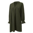 V-neck Long Sleeves Dress