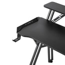Livingandhome Gaming Desk with LED Lighting and Stand