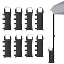 Outsunny 8 Pack Gazebo Sand Weights Bags, 40 Kg Heavy Duty Sandbags, Black