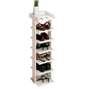 7-Tier MDF Shoe Rack - White