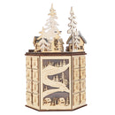 Lifeideas LED Rotating Countdown Calendar Wooden Music Box for Christmas
