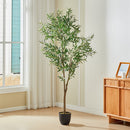 Breeins Artificial Olive Tree Decorative Plant in Planter