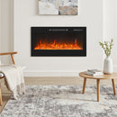 Livingandhome Linear Electric Fireplace Recessed