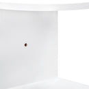 Livingandhome Wooden Zigzag Floating Corner Shelves 2-Tier White