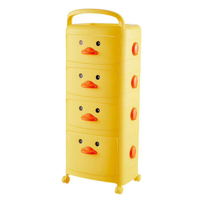Lifeideas 4-Tier Cute Yellow Duck Storage Cart with Wheels