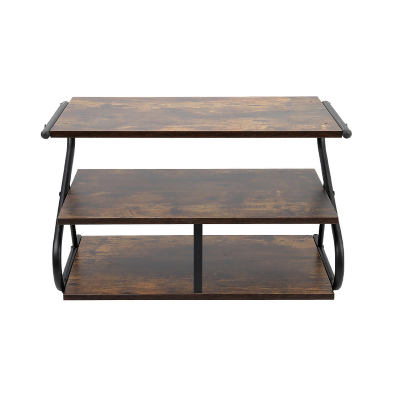 Lifeideas Rustic S-frame Shoe Rack 3-Tier Shelf