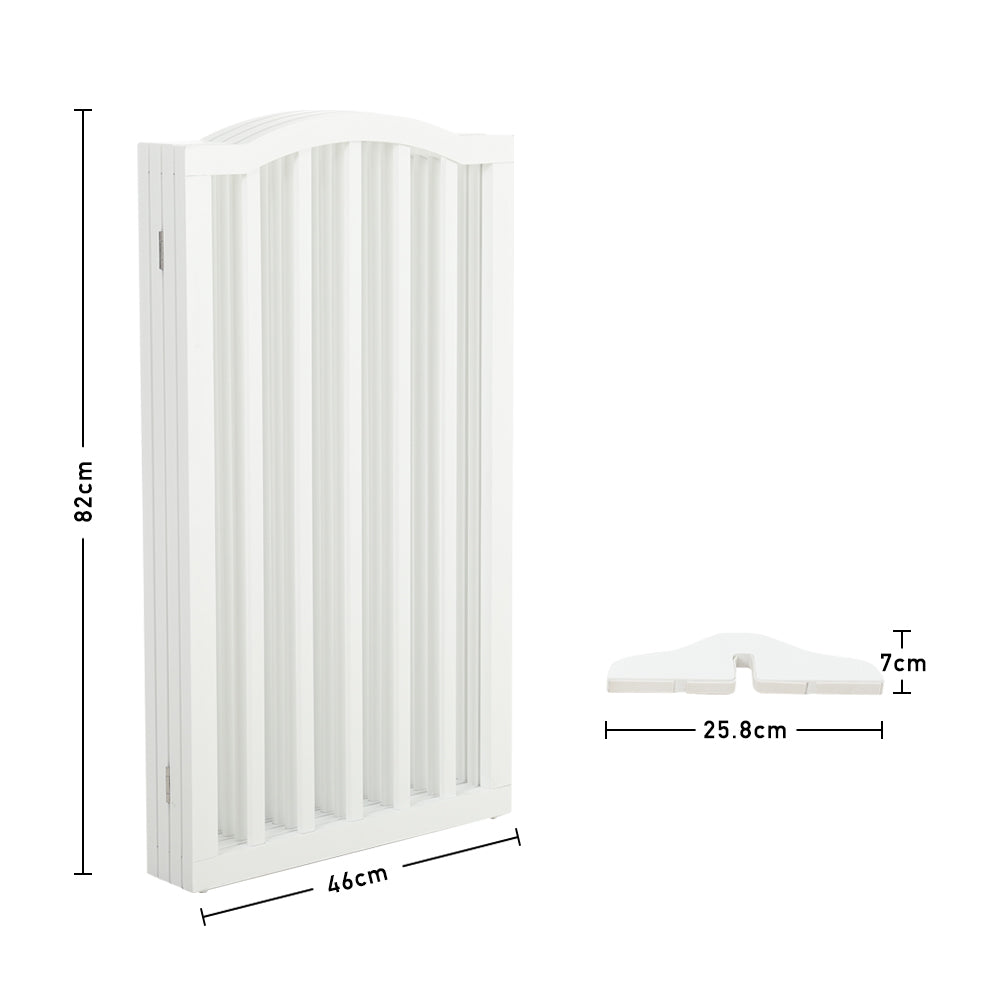 4 Panel Wooden Foldable Safety Gate With Stable Feet