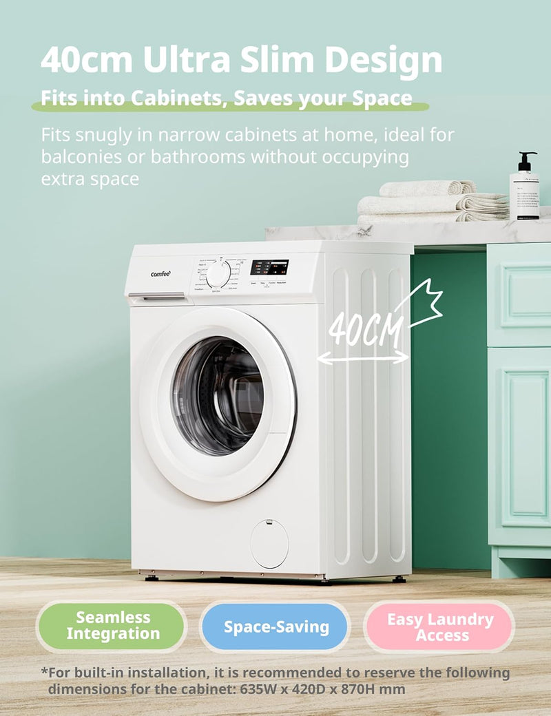 Comfee Freestanding Washing Machine 7KG Load White
