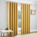 Enhanced Living Vogue Ochre Eyelet Thermal Noise reducing Dim Out Curtains - Pair