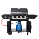 5-Burner Outdoor Gas Burner with Side Burner Gas Gill