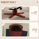 HOMCOM Recliner Armchair with Wood Base, Upholstered Reclining Chair