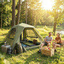 Outsunny Pop Up Tent Waterproof Camping Tents 3-4 People Green