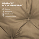 Outsunny 3 Seater Garden Bench Cushion Outdoor Seat Pad W/ Ties Khaki