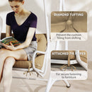 Outsunny 3 Seater Garden Bench Cushion Outdoor Seat Pad W/ Ties Khaki