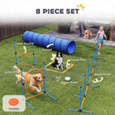 PawHut Dog Agility Training Equipment, 8PCS Agility Training Set For Garden
