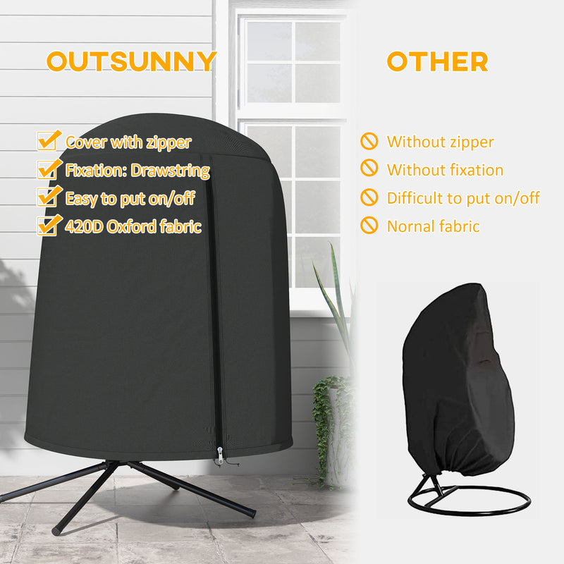 Outsunny Hanging Egg Chair Cover Garden Swing Chair Cover Waterproof