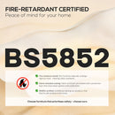 HOMCOM Dining Table Set with 4 PU Padded Chairs, Solid Wood Legs, White