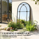 Outsunny Arched Mirror, Decorative Wall Mirrors, Black