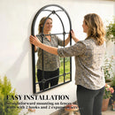 Outsunny Arched Mirror, Decorative Wall Mirrors, Black