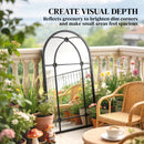 Outsunny Arched Mirror, Decorative Wall Mirrors, Black
