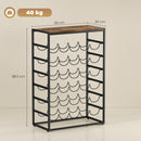 HOMCOM 30 Bottles Wine Rack, 6 Tier Wine Storage Holder, Rustic Brown