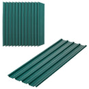 Outsunny Pack of 12 Metal Roofing Sheets for Greenhouse and Shed, Green