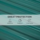 Outsunny Pack of 12 Metal Roofing Sheets for Greenhouse and Shed, Green