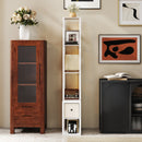 HOMCOM Floor Lamp with Shelves, LED Standing Lamp with Fabric Drawer