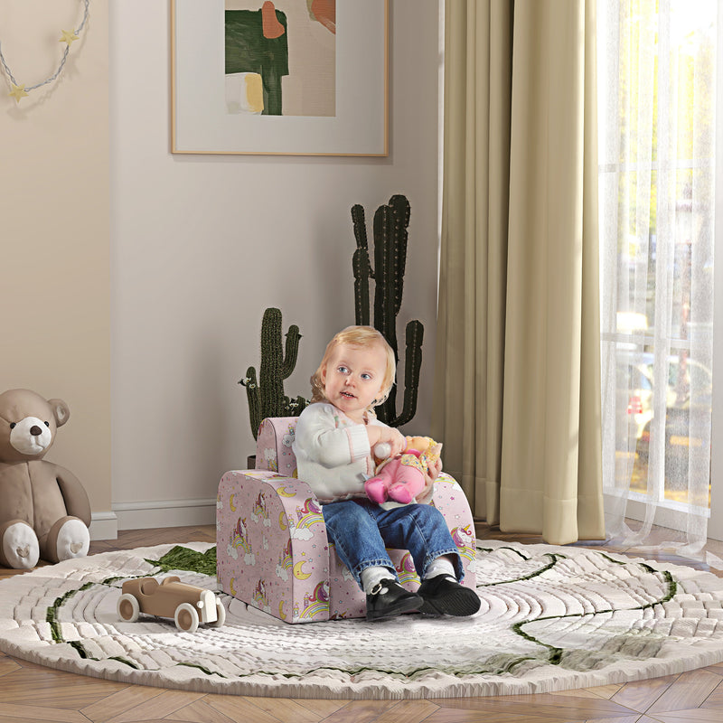 AIYAPLAY Kids Armchair, Foldable Toddler Chair for Bedroom