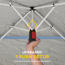 Outsunny 3.5 X 3.5 M Pop Up Gazebo, UPF50+ One-Touch Party Tent, Dark Grey