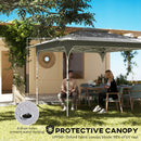 Outsunny 3.5 X 3.5 M Pop Up Gazebo, UPF50+ One-Touch Party Tent, Dark Grey