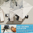 Outsunny 3.7 X 2.7 M Cantilever Parasol W/ 360° Rotation