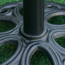 Outsunny Round Patio Umbrella Base Stand, Umbrella Holder, Black
