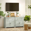 HOMCOM Sideboard, Kitchen Storage Cabinet w/ Adjustable Shelf, Drawer, Green
