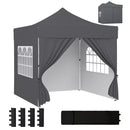 Outsunny 3 x 3 m Heavy Duty Pop Up Gazebo with Sides, UPF50+ Marquee Gazebo