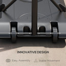 SPORTNOW Adjustable Basketball Stand Net Set System with Wheels, 179-209cm