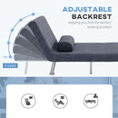 HOMCOM Single Folding 5 Position Convertible Sleeper Chair Sofa Bed