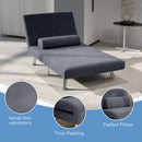 HOMCOM Single Folding 5 Position Convertible Sleeper Chair Sofa Bed