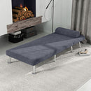 HOMCOM Single Folding 5 Position Convertible Sleeper Chair Sofa Bed