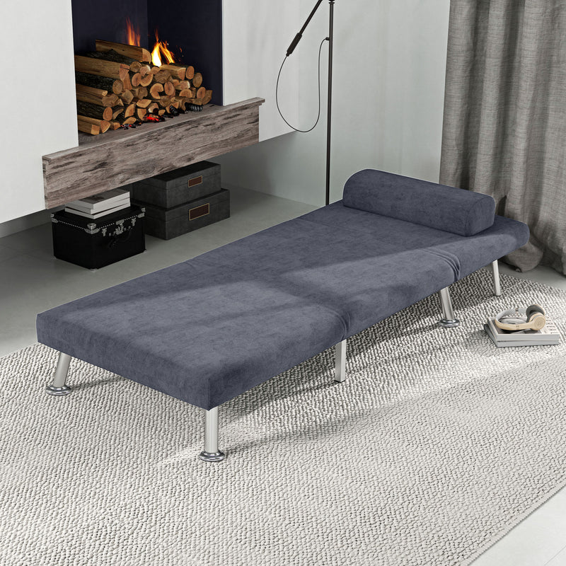 HOMCOM Single Folding 5 Position Convertible Sleeper Chair Sofa Bed