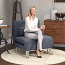 HOMCOM Single Folding 5 Position Convertible Sleeper Chair Sofa Bed